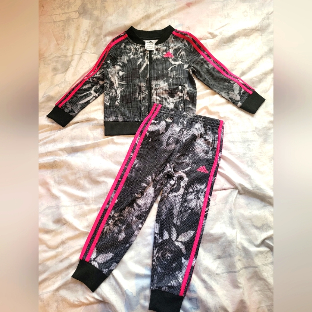 Adidas toddler girl track suit